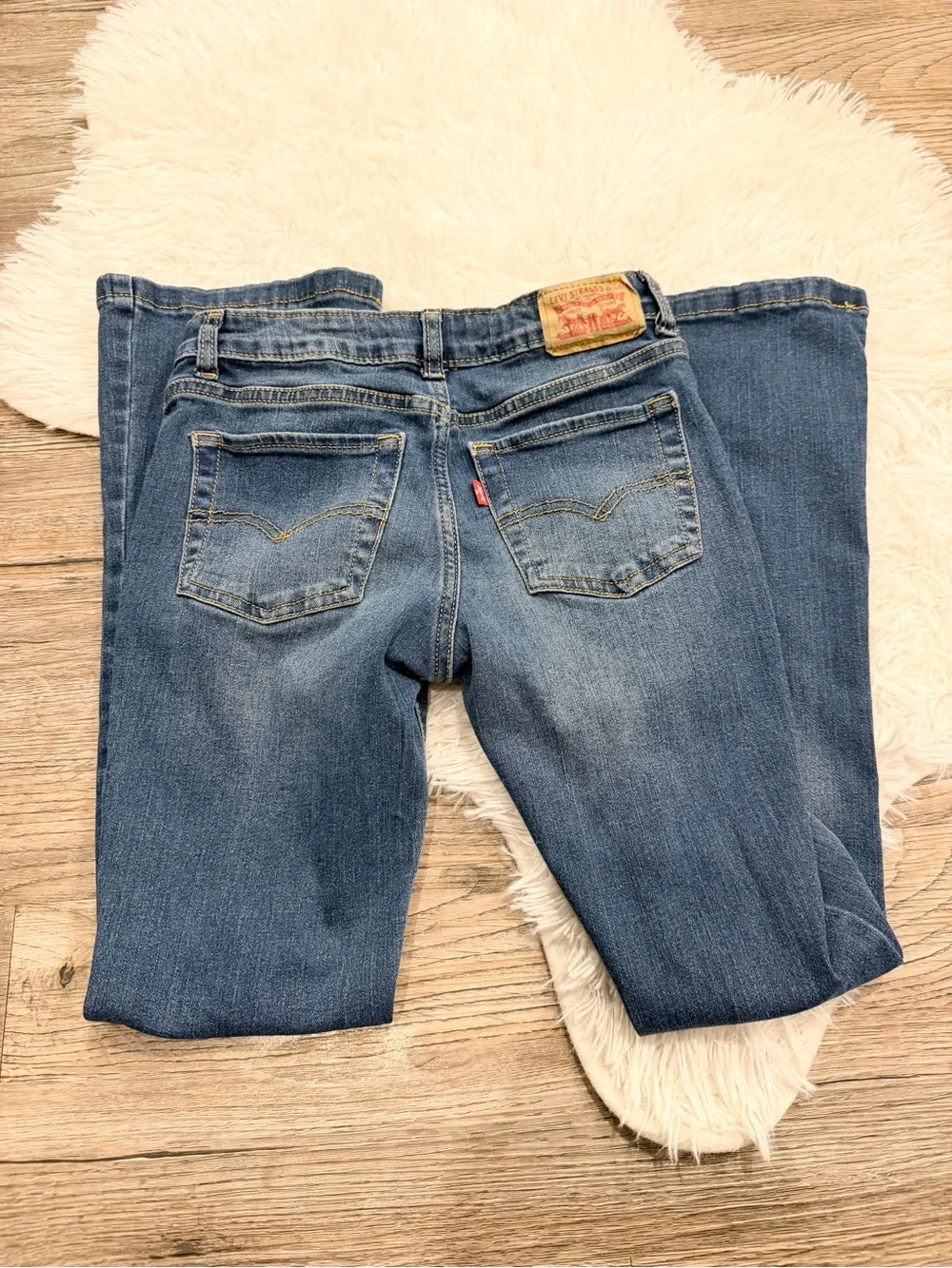 Levi’s Regular Rise Flare Patch Pocket Jeans Girls 12 Back to School